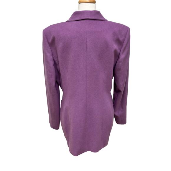 Kate Hill Blazer Jacket Sz 14 Wool Cashmere Purple Careerwear Academia Old Money - Picture 5 of 13